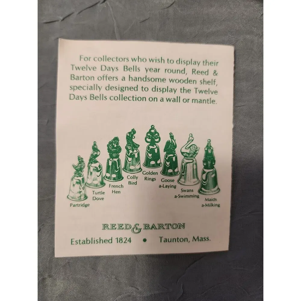 Reed & Barton, 12 Days of Christmas Bells, 1980
